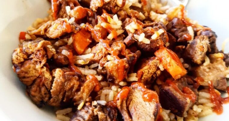 Långkokt högrevsgryta med mörk öl och chili