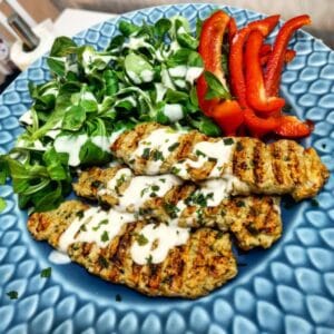 Kycklingkebab med kycklingfärs